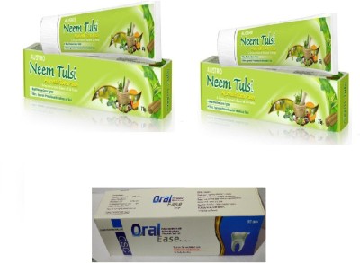 AUSTRO Neem Tulsi Toothpaste 2+1 Oral Ease Toothgel Toothpaste(75 g, Pack of 3)
