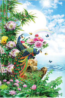 BPDESIGNSOLUTION Nature Multicolor Wallpaper(91 cm x 61 cm)