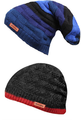 Knotyy Beanie Cap(Pack of 2)
