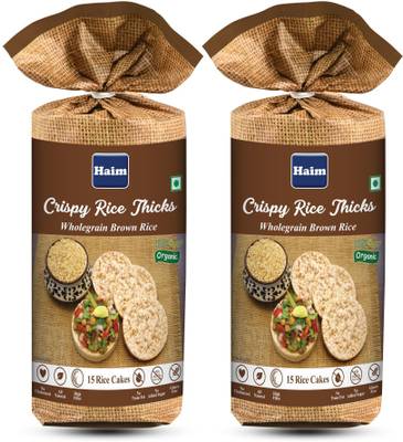 Haim Wholegrain Brown Rice Cake - Pack of 2 High Fiber  (200 g, Pack of 2)