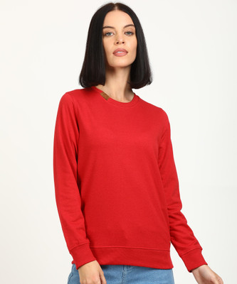 KILLER Full Sleeve Solid Women Sweatshirt