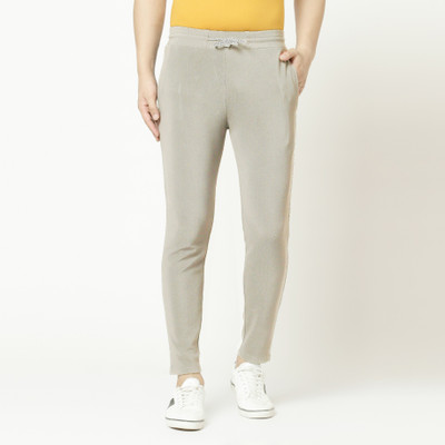 TQH Solid Men Grey Track Pants