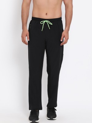 PERFKTU Solid Men Black Track Pants