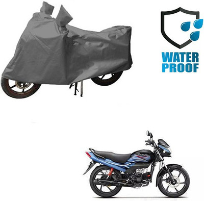 RPSENTTERPR Waterproof Two Wheeler Cover for Hero(Passion Plus, Grey)