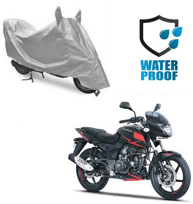 SANJU Waterproof Two Wheeler Cover for Bajaj(Pulsar 180 DTS-i, Silver)