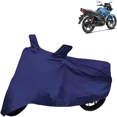 Rhtdmm Two Wheeler Cover for Hero(Glamour FI, Blue)