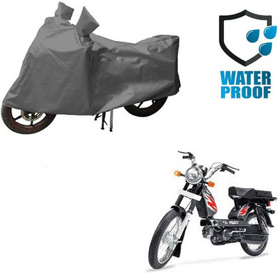 Mdstar Waterproof Two Wheeler Cover for TVS(Heavy Duty Super XL, Grey)