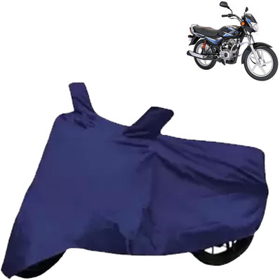 Rhtdmm Two Wheeler Cover for Bajaj(Platina, Blue)