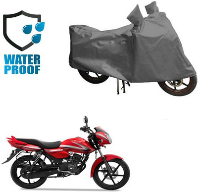 RPSENTTERPR Waterproof Two Wheeler Cover for TVS(Scooty Pep+, Grey)