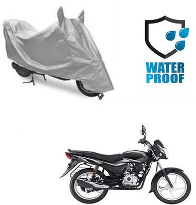 SANJU Waterproof Two Wheeler Cover for Bajaj(Platina 100 DTS-i, Silver)