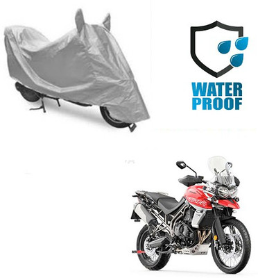 saanvi Waterproof Two Wheeler Cover for Triumph(Tiger 800 XCA, Silver)