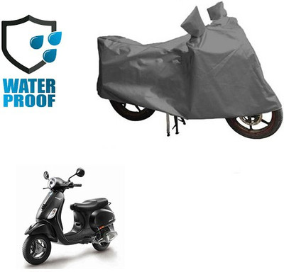 RPSENTTERPR Waterproof Two Wheeler Cover for Piaggio(Vespa LX, Grey)