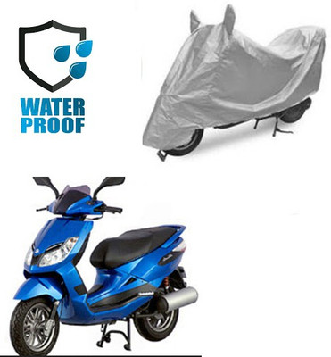 SANJU Waterproof Two Wheeler Cover for Bajaj(Discover, Silver)