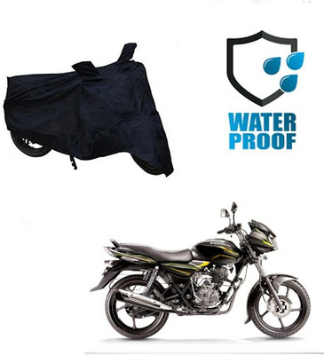 saanvi Waterproof Two Wheeler Cover for Bajaj(Discover 125 DTS-i, Black)
