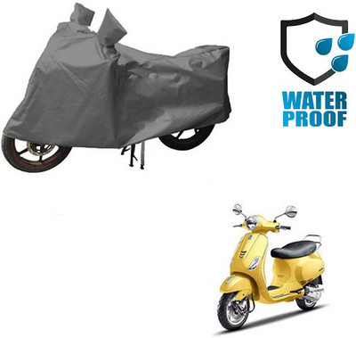 RPSENTTERPR Waterproof Two Wheeler Cover for Piaggio(Vespa VXL, Grey)