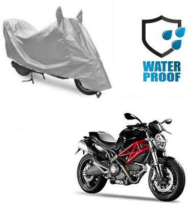 saanvi Waterproof Two Wheeler Cover for Ducati(Monster 796 S2R, Silver)