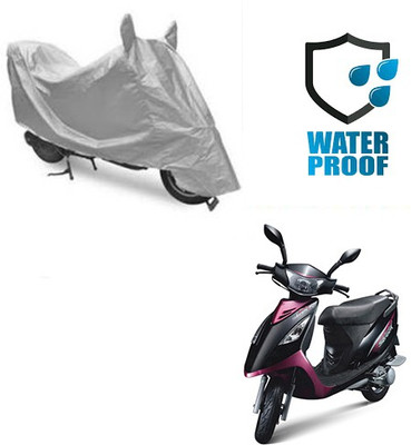 SANJU Waterproof Two Wheeler Cover for TVS(Scooty Streak, Silver)