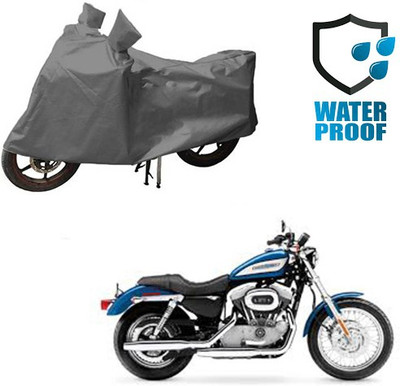 RPSENTTERPR Waterproof Two Wheeler Cover for Harley Davidson(XL 1200, Grey)