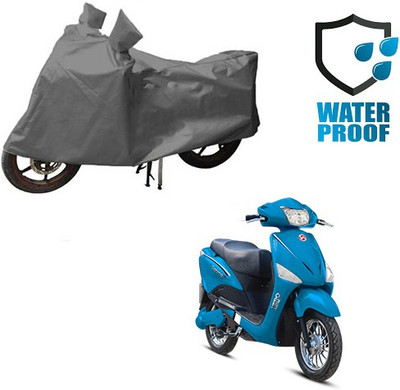 RPSENTTERPR Waterproof Two Wheeler Cover for Hero(Electric Optima, Grey)