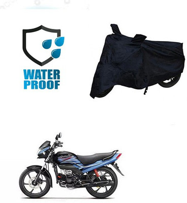SANJU Waterproof Two Wheeler Cover for Hero(Passion Plus, Black)