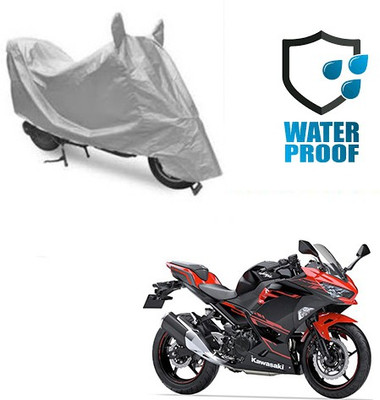RPSENTTERPR Waterproof Two Wheeler Cover for Kawasaki(Ninja 250, Silver)