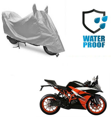RPSENTTERPR Waterproof Two Wheeler Cover for KTM(RC 390, Silver)