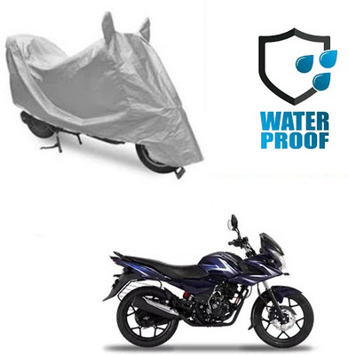 SANJU Waterproof Two Wheeler Cover for Bajaj(Discover 150 f, Silver)