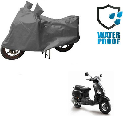 RPSENTTERPR Waterproof Two Wheeler Cover for Piaggio(Vespa LX, Grey)
