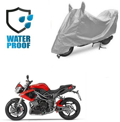 SANJU Waterproof Two Wheeler Cover for Bajaj(Pulsar 135 LS DTS-i, Silver)
