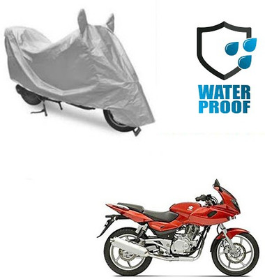 SANJU Waterproof Two Wheeler Cover for Bajaj(Pulsar 220 DTS-i, Silver)