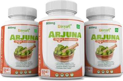Divya Shree Arjuna 800mg Herbal Supplement 60 Veg Caps (Pack of 3)(Pack of 3)