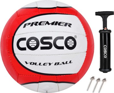 COSCO Premier Volleyball With Pump And 3 Niddle Volleyball - Size: 4(Pack of 1, Multicolor)