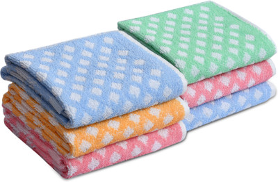 HK COLLECTION Cotton 120 GSM Hand Towel Set(Pack of 6)