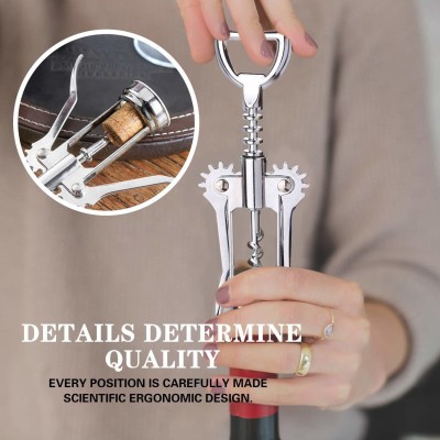 Shop Stoppers Stainless Steel Metal Wine Corkscrew Bottle Beer Cap Opener for Home Bar Bottle Opener(Pack of 1)