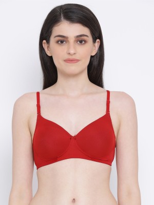 Clovia Women T-Shirt Lightly Padded Bra(Maroon)