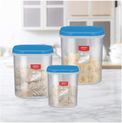 MILTON Plastic Grocery Container  - 8 L, 12 L, 16 L(Pack of 3, White)
