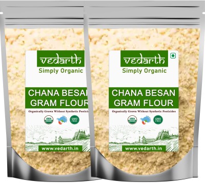 Vedarth Combo of 2 Organic Besan / Gram Flour (500 Gram Each Pack)(1 kg, Pack of 2)