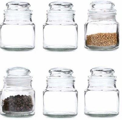 MD Retail Glass Tea Coffee & Sugar Container  - 120 ml(Pack of 6, White)