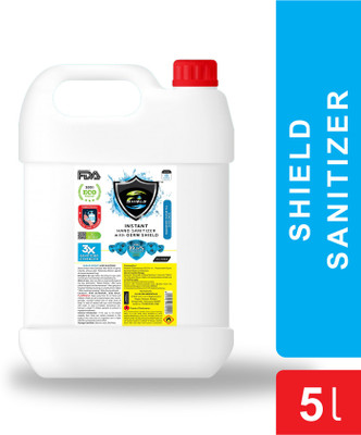 Shield Instant (5 Litre) Contains 75% Alcohol - Kills 99.99% Viruses, Bacteria & Germs. Premium 5 Liter Refill Pack (Citrus Fresh) " Hand Sanitizer Can(5 L)