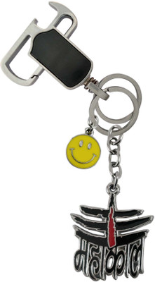 SHOKY LOOKS Stylish black Mahakal with cute yellow smile and high quality hanging hook. Key Chain
