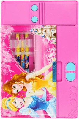 Toyvala JUMBO PENCIL BOX Barbie Art Plastic Pencil Box(Set of 1, Pink)