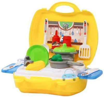 Quickcart Trends Kitchen Set with Accessories for Kids- Role Play Toys for Kids