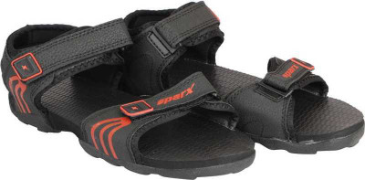 Sparx SS 702 Men Sandals(Red, Black , 8)