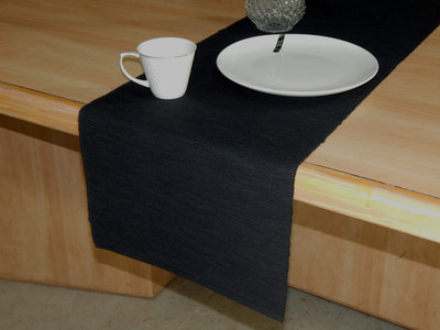Home Colors.in Black 132 cm Table Runner(Cotton)