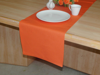 Home Colors.in Orange 132 cm Table Runner(Cotton)