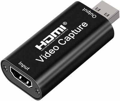 microware  TV-out Cable HD Audio Video Capture Card HDMI Female to USB Male for Screen Sharing | Broadcasting | Video Recording | Live Conference | Medical Imaging | DSLR Recording | Acquisition |(Black, For Laptop)