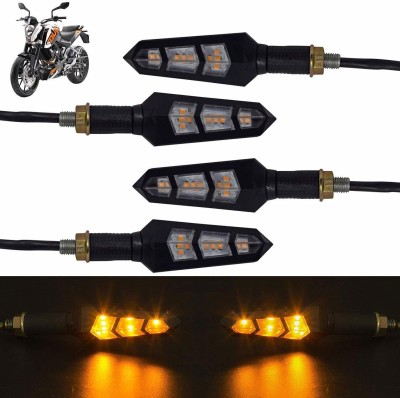AutoPowerz Front, Rear LED Indicator Light for Universal For Bike Universal For Bike(Orange)