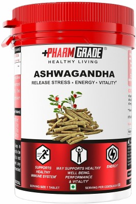 PharmGrade Healthy Living Ashwagandha Tablets 500 mg - Release Stress - Energy - Vitality(60 Tablets)