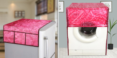 E-Retailer Front Loading Washing Machine  Cover(Width: 58 cm, Red)