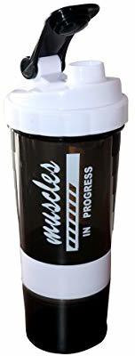 Fexter 500 ml Plastic Shaker(Pack of 1, Black, White)